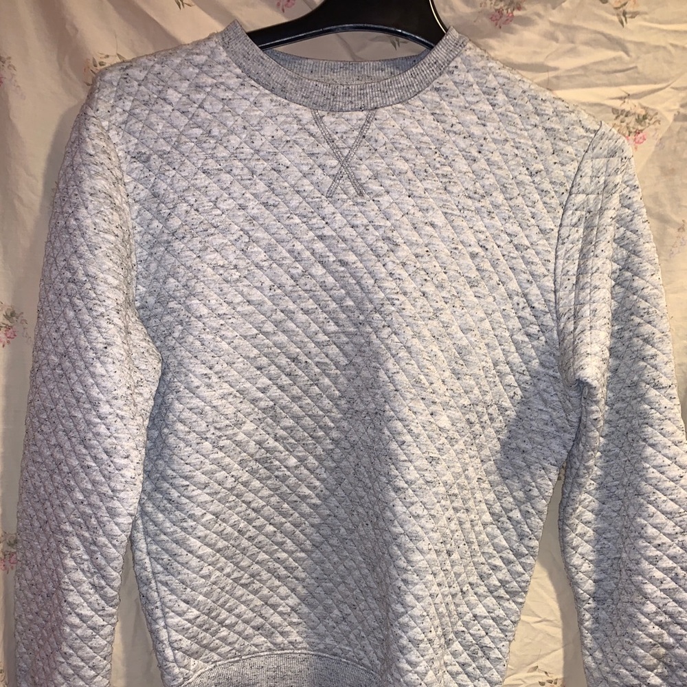 Quilt style casual sweater